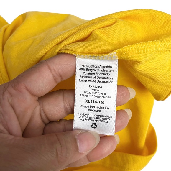 3 For $15‼️ BUNDLE & SAVE NWT‼️Wonder Nation Women’s Yellow Long Sleeve Size XL - Picture 8 of 9